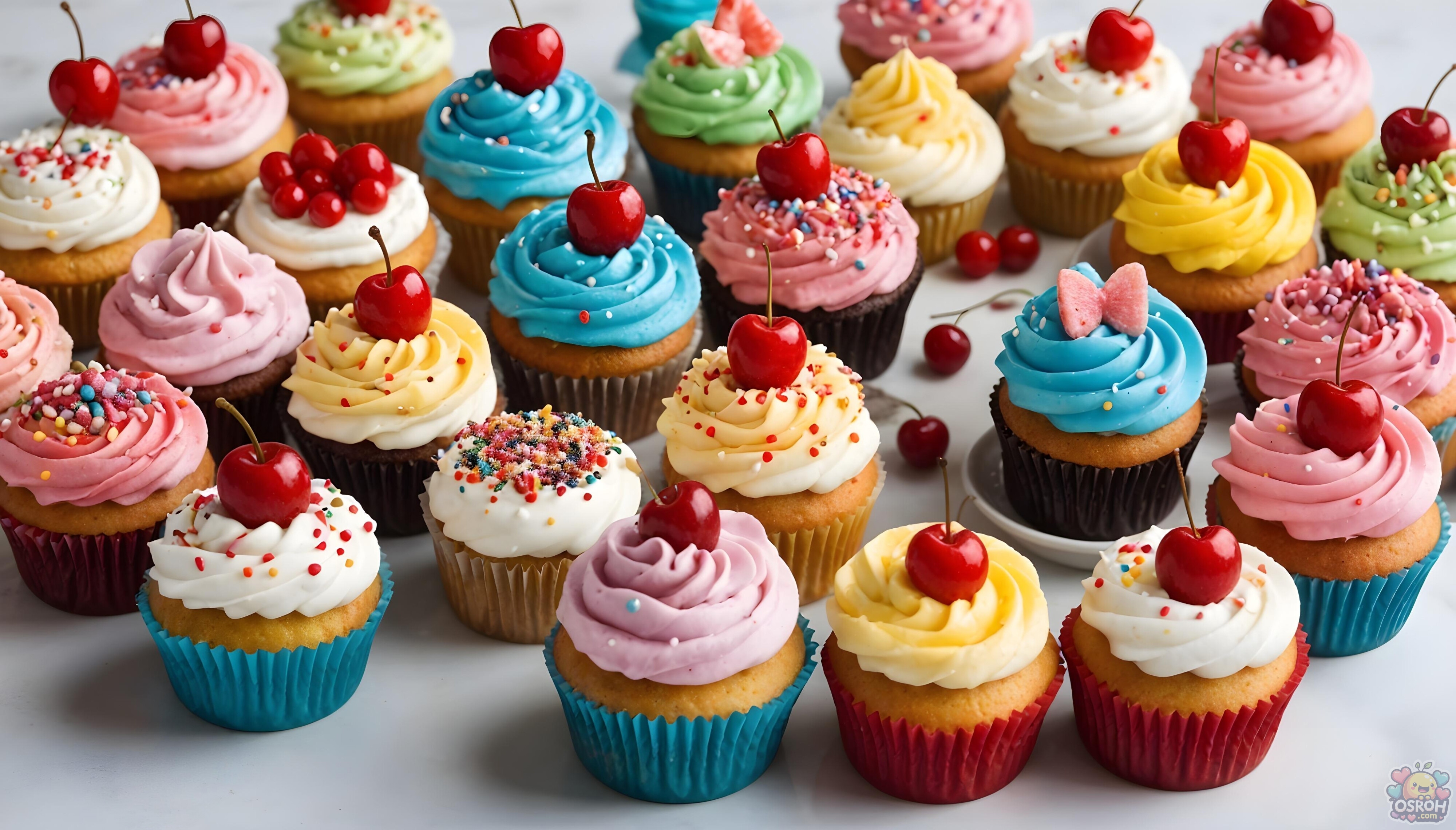 Colorful Cupcakes Wallpaper